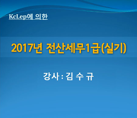 2017년 Grace 전산세무1급(실기)